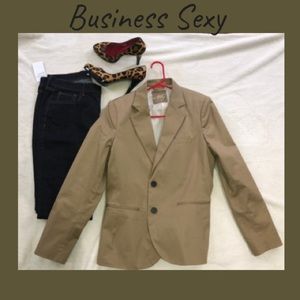 Tan 2 Button Blazer for Work or Play